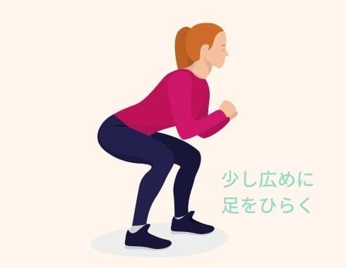 膣トレ用のスクワットの画像